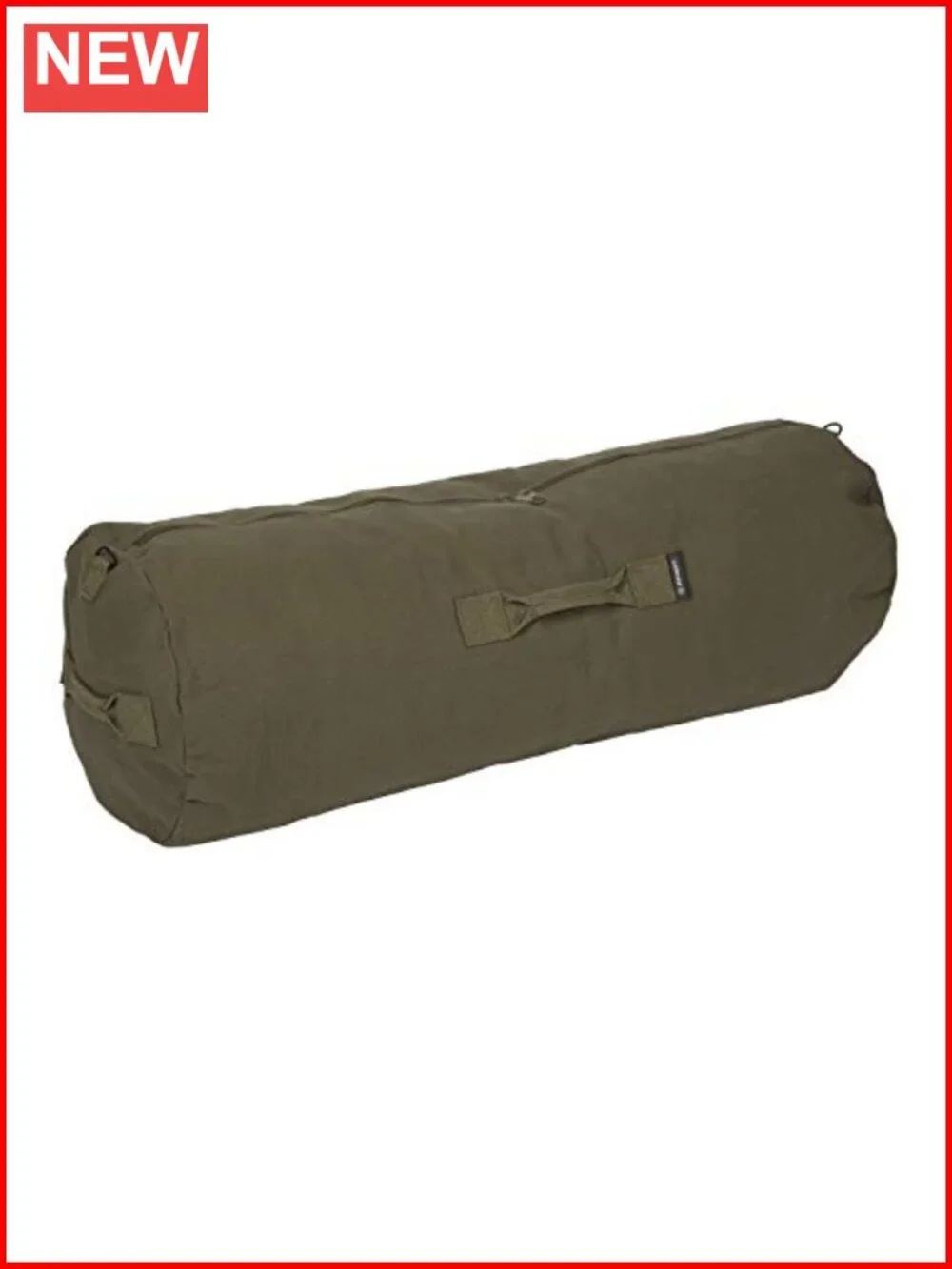 Heavy Duty Cotton Canvas Duffel Bag with Full Zipper for Travel Gym Storage